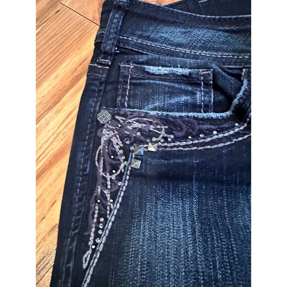 Silver Jeans Suki 17” Women’s Bootcut Denim –‎ Embellished Pockets - Picture 5 of 12